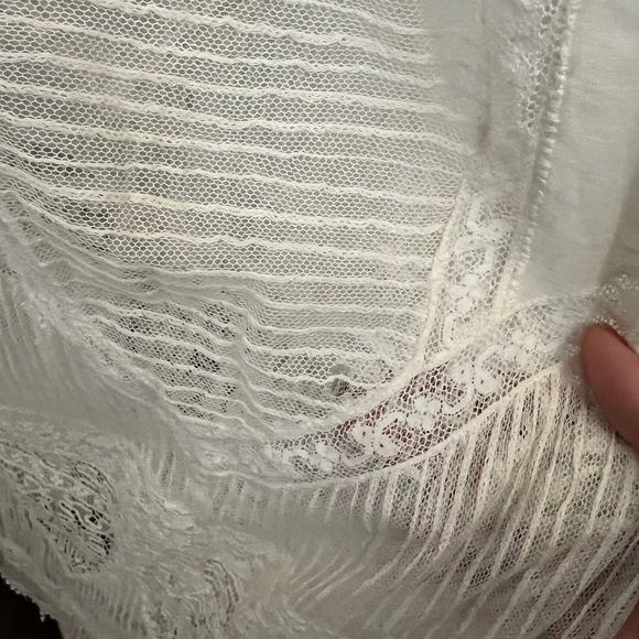 Antique Edwardian Embroidered Lace Tea Dress – 1900s Heirloom Bridal Gown - Picture 12 of 14